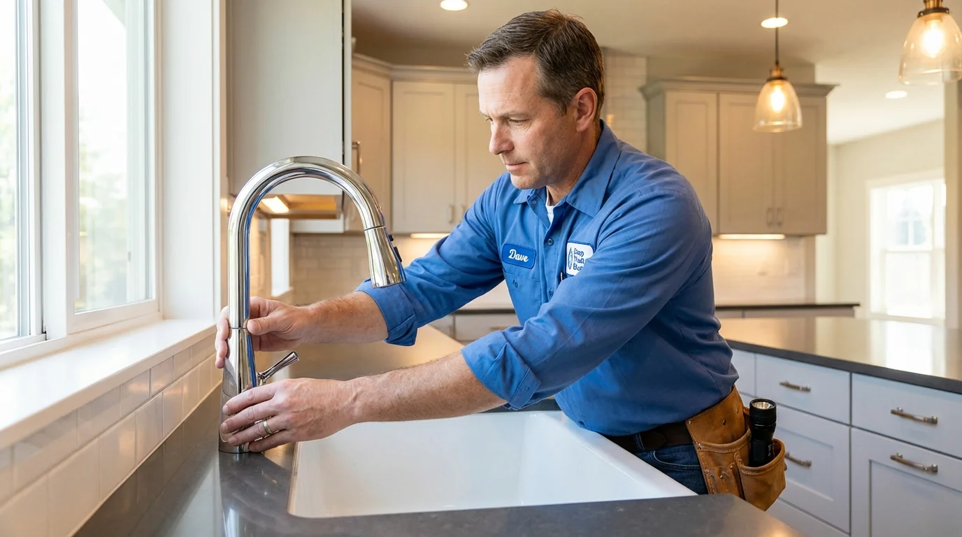 Kitchen faucet installation by Johns Plumbing LLC in Arnold